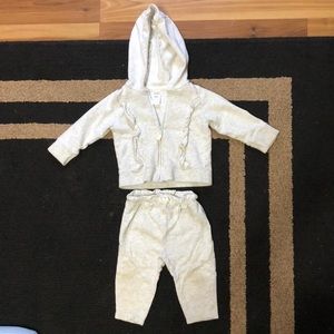 Infant girls hooded jacket with matching pants